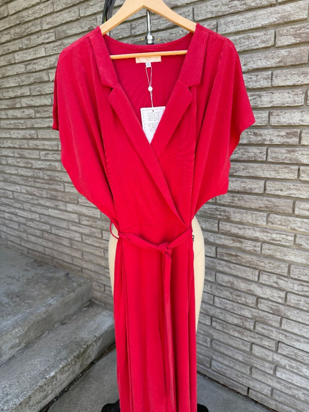 NWT Vanessa Williams HSN Comfort Zone Red Wrap Jumpsuit 3X